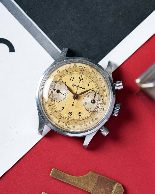 1940s Eterna “Tropical Lemon Dial” Chronograph | Waterproof