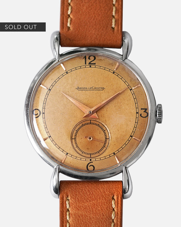 1940s Jaeger-LeCoultre Teardrop Lugs | Salmon Dial | Large 35mm