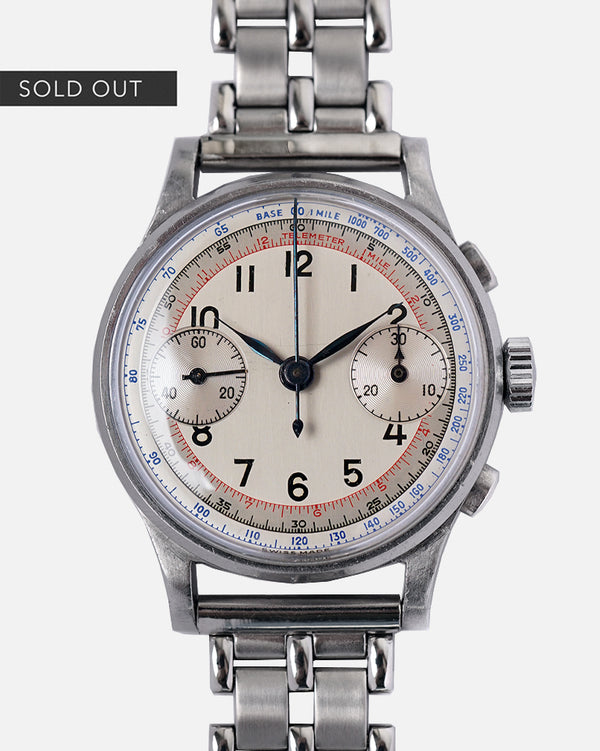 1940s Anonymous Chronograph Valjoux 22 | Two-Tone Three-Color Dial