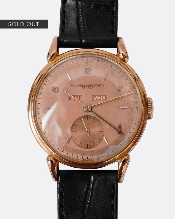 1940s Vacheron Constantin Pink Salmon Dial Ref. 4240 Triple