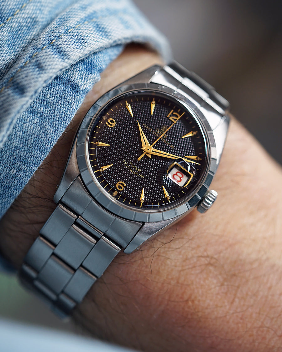 *RARE* 1959 Tudor Prince Oysterdate 34 | Two-Tone Glossy Black Honeycomb Dial | Ref. 7944