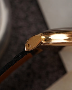 *RARE* 1954 Omega Black Honeycomb Dial | Possibly Unique Piece | Ref. OT 14331 | 18Kt Pink Gold | No-Lume | De Luxe, With Hand‑Riveted Gold Markers