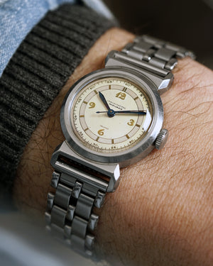 1940s Movado Acvatic | Two-Tone Sector Dial -Breguet Numbers | François Borgel Case | Ref. 11730 | Cal.150MN