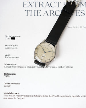 1947 Longines 'Radial Dial' | Small Seconds | Ref.5356 | Cal. 1268z | 35mm | Extract From Archives