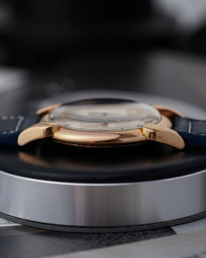 *RARE* 1940s Vacheron Constantin Cornes de Vache | Jumbo 37.5mm | 18Kr Pink Gold | Hard Enamel Dial