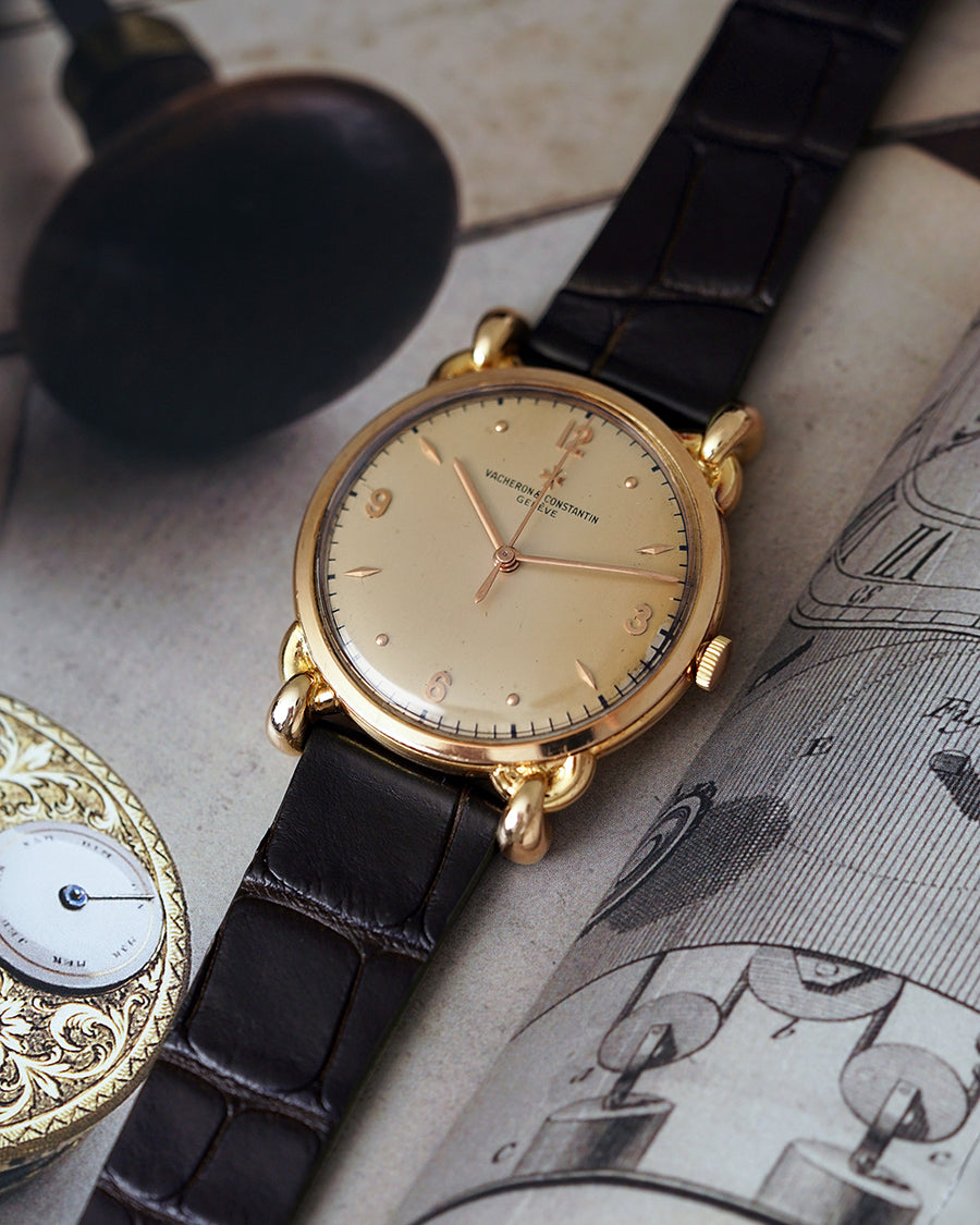 RARE* 1950s Vacheron Constantin Fancy Lugs | Chain Lugs | 18Kr Pink Gold | Ref.4728 | 36mm | Unpolished