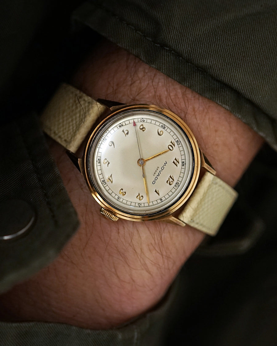 MINT* 1940s Movado Sport - Breguet Numbers | François Borgel | Two-Tone Gold and Steel 33mm | Ref. 18618 | Cal. C260M