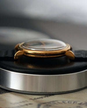 *RARE* 1954 Omega Black Honeycomb Dial | Possibly Unique Piece | Ref. OT 14331 | 18Kt Pink Gold | No-Lume | De Luxe, With Hand‑Riveted Gold Markers
