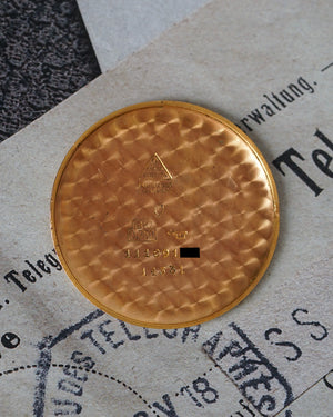 *RARE* 1954 Omega Black Honeycomb Dial | Possibly Unique Piece | Ref. OT 14331 | 18Kt Pink Gold | No-Lume | De Luxe, With Hand‑Riveted Gold Markers