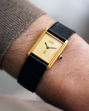 1970s Must de Cartier Tank | Mécanique | Spider-Dial | 18kr Vermeil