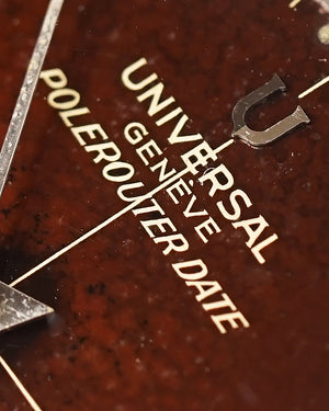 1964 Tropical Universal Genève Polerouter Date |  Gilt Glossy Caramel Black Dial |Microtor | Ref.204607-1