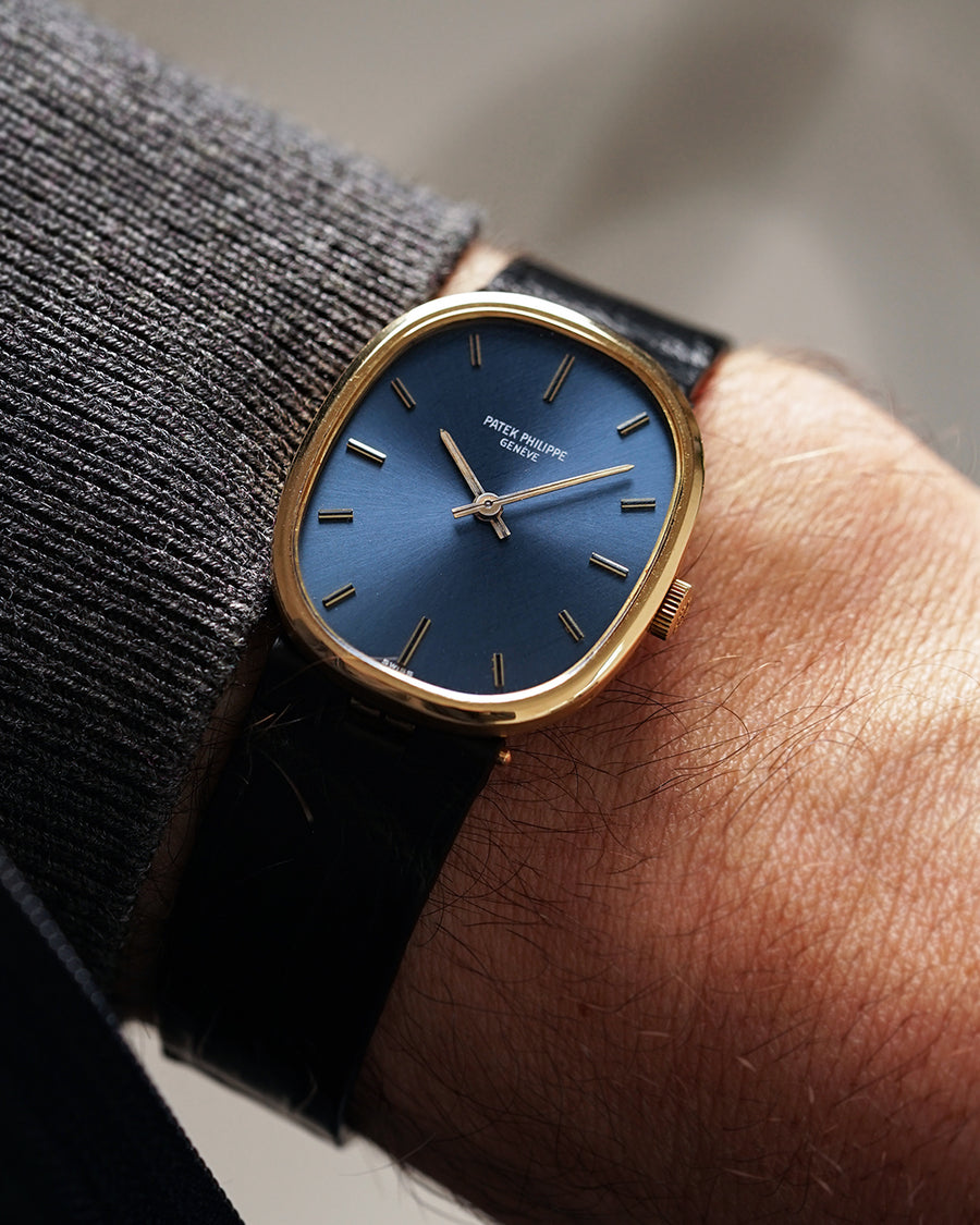 1968 Patek Philippe Ellipse | Ref. 3548 | Blue Dial | Original Double Box, Strap, Buckle + New Strap and Store Certificate