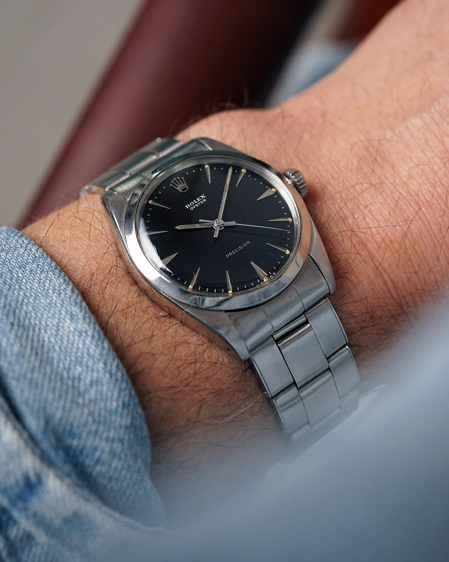 1967 Rolex Oyster Precision | Black Glossy Gilt Dial |Ref. 6426 | Full Set Box & Papers