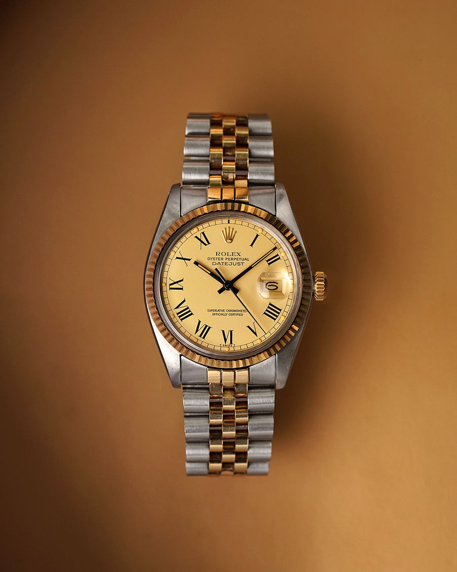 MINT* 1979 Rolex Detejust - Lemon Buckley Dial  | “Roger Moore” Ref. 16013 | FULL SET - Box + Papers + Original Receipt