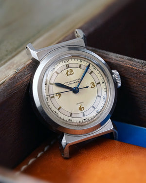 1940s Movado Acvatic | Two-Tone Sector Dial -Breguet Numbers | François Borgel Case | Ref. 11730 | Cal.150MN