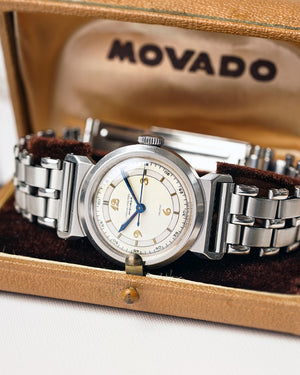 1940s Movado Acvatic | Two-Tone Sector Dial -Breguet Numbers | François Borgel Case | Ref. 11730 | Cal.150MN