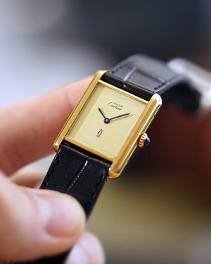 1970s Must de Cartier Tank | Mécanique | Spider-Dial | 18kr Vermeil