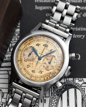 1940s Movado 565 "Tasti Tondi" Chronograph | Breguet + Pulsations Dial | Ref. 19008 | 35mm | Cal. M90