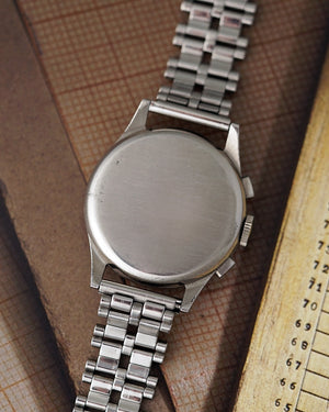 *VERY RARE* 1938 Movado Chronograph | Multi-Scale Gilt Galvanic Black Dial | Ref. 19005  Cal. M90  | Stepped Case