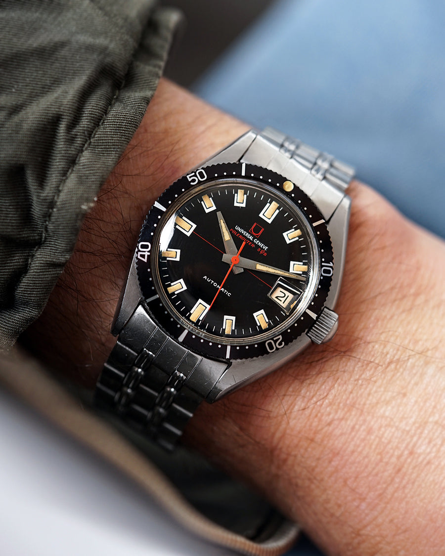 *RARE* 1969 Universal Genève Polerouter SUB |  | Ref. 869116/02 | Full Set - Box & Papers | Unpolished