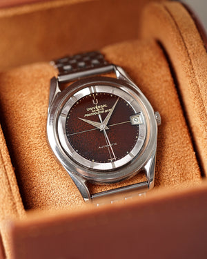1964 Tropical Universal Genève Polerouter Date |  Gilt Glossy Caramel Black Dial |Microtor | Ref.204607-1