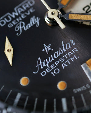 *NEAR MINT* 1960s Aquastar Deepstar 'Rally' Chronograph by Duward | Big Eye  | Valjoux 23