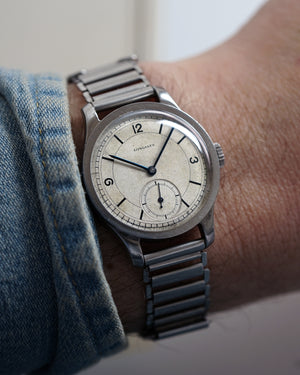 1938 Longines 'Sector Dial' | Flat Bezel | Ref.2326| Cal. 1268z | Gay Frères Bamboo Bracelet | Extract From Archives