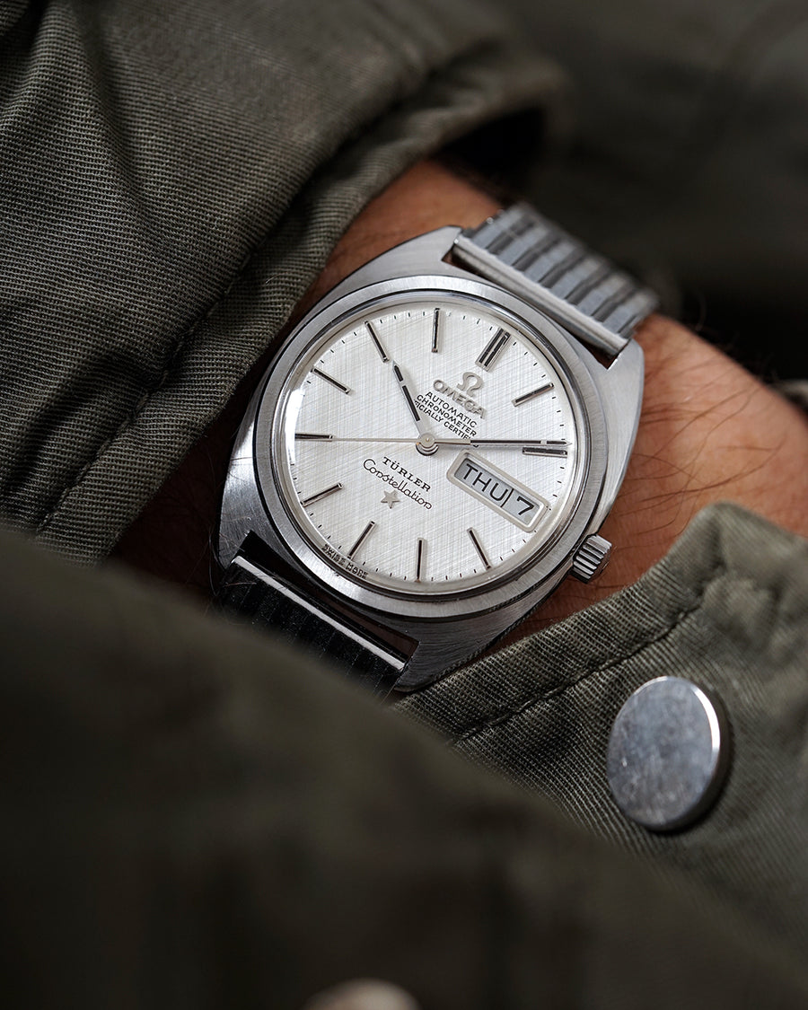 1969 Omega Constellation Retailed By TÜRLER | No Lume Linen Dial With Onyx Indices | Ref. 168.019 |Unpolished