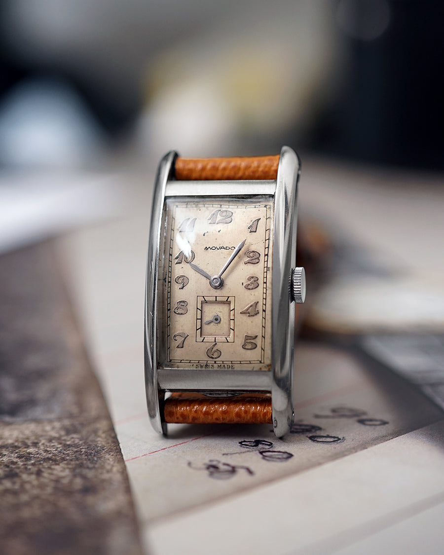 1930s Movado Novoplan | Applied Breguet Numbers | Curvex | Ref. 12255 | Cal. 440