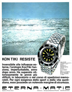 1960s Eterna-Matic Super-Kontiki |  Glossy Caramel Tropical | Ref. 130PTX/1 | Jumbo 40mm | With Box + OEM Bezel