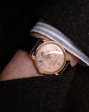 1940s Vacheron Constantin Pink-Salmon Dial | Ref. 4240 | Triple Italian Calendar | 18Kt Rose Gold | Downturned Claw Lugs