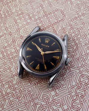 *VERY RARE* 1948 Rolex Bombé Oyster Perpetual - BubbleBack | Gilt Dial - Chapter Ring | Ref. 5018 | "OCC" Dial