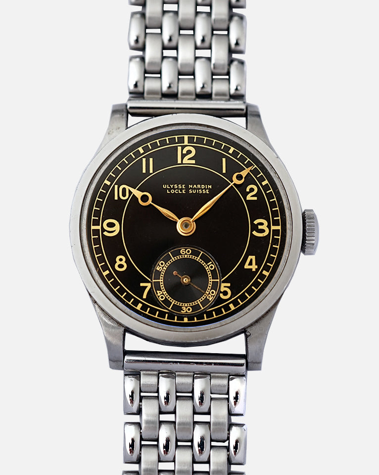 *MINT* 1930s Ulysse Nardin ´Calatrava´ | Glossy Gilt Dial - Breguet Hands | Flat Bezel | Staybrite