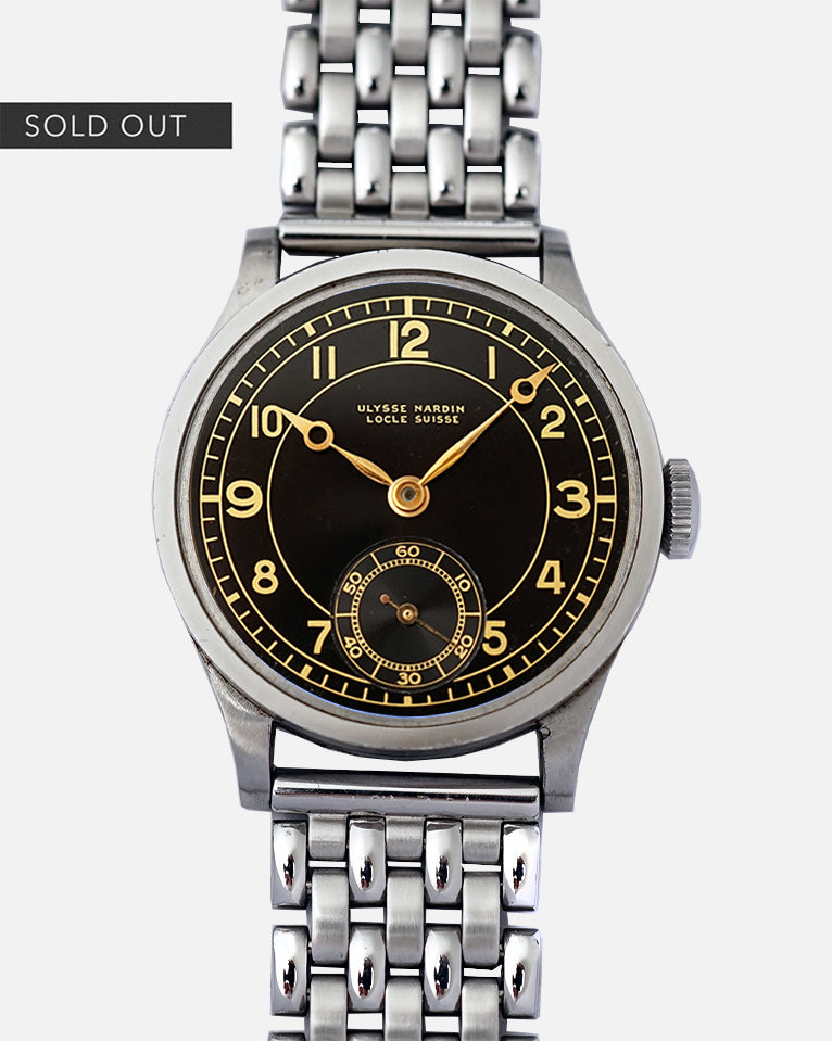 *MINT* 1930s Ulysse Nardin ´Calatrava´ | Glossy Gilt Dial - Breguet Hands | Flat Bezel | Staybrite