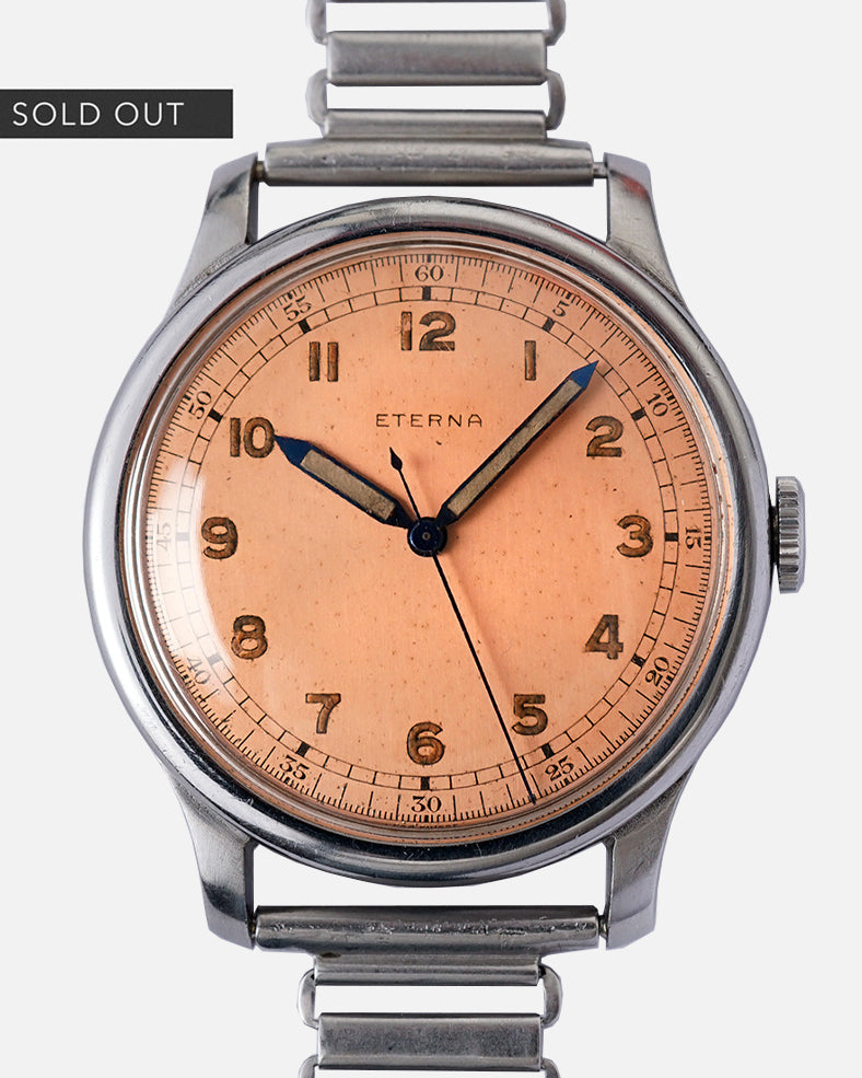 *RARE* 1930s Eterna 'Pilots Watch' Jumbo 38mm | Salmon Dial | Cal. 852