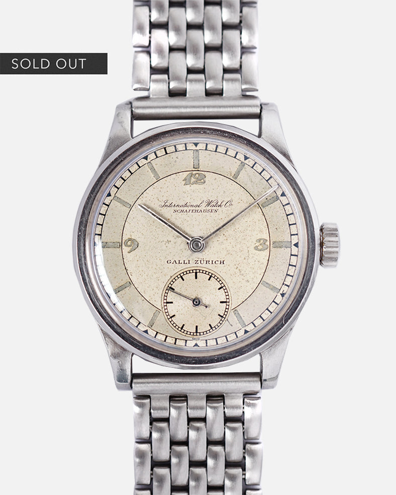 1930s IWC Hermet Two-Tone Sector Dial - Retailed by GALLI ZÜRICH | Applied Breguet Numbers | Cal.83 | Screw-back Case | Stainleess Steel - Staybrite