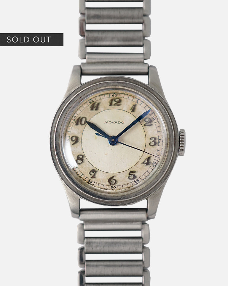 1930s Movado Two-Tone Dial | Applied Breguet Numbers | Stepped Bezel  | Ref. 12715  | Cal.75