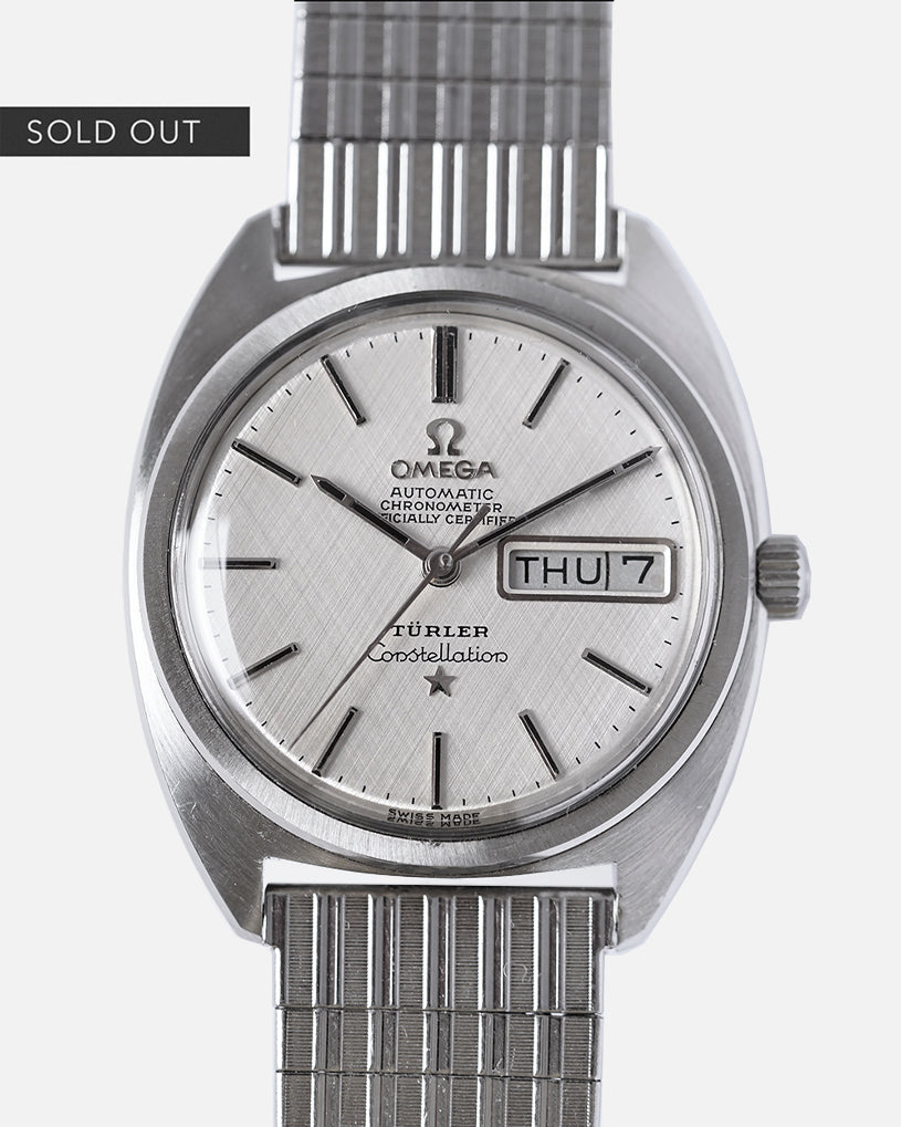 1969 Omega Constellation Retailed By TÜRLER | No Lume Linen Dial With Onyx Indices | Ref. 168.019 |Unpolished