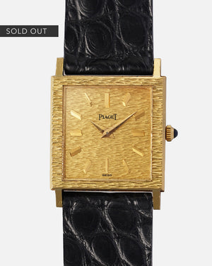 *NEAR MINT* 1970s Piaget in Bark 18k Yellow Gold | With Buckle | Ref.9133 A6 | Cal. 9P1