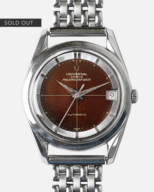 1964 Tropical Universal Genève Polerouter Date |  Gilt Glossy Caramel Black Dial |Microtor | Ref.204607-1