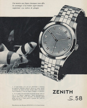 *VERY RARE* 1958 Zenith S.58 Mark 1 | “Scaphandre” | Cal. 120 | With Original Strap and Buckle