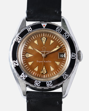 1960s Eterna-Matic Super-Kontiki |  Glossy Caramel Tropical | Ref. 130PTX/1 | Jumbo 40mm | With Box + OEM Bezel