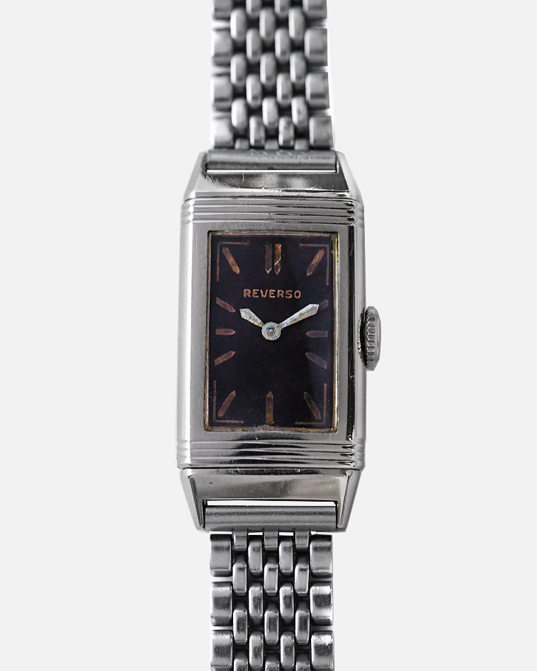 VERY RARE* 1930s Jaeger LeCoultre REVERSO Dame | Black Glossy Dial | Ref. 651