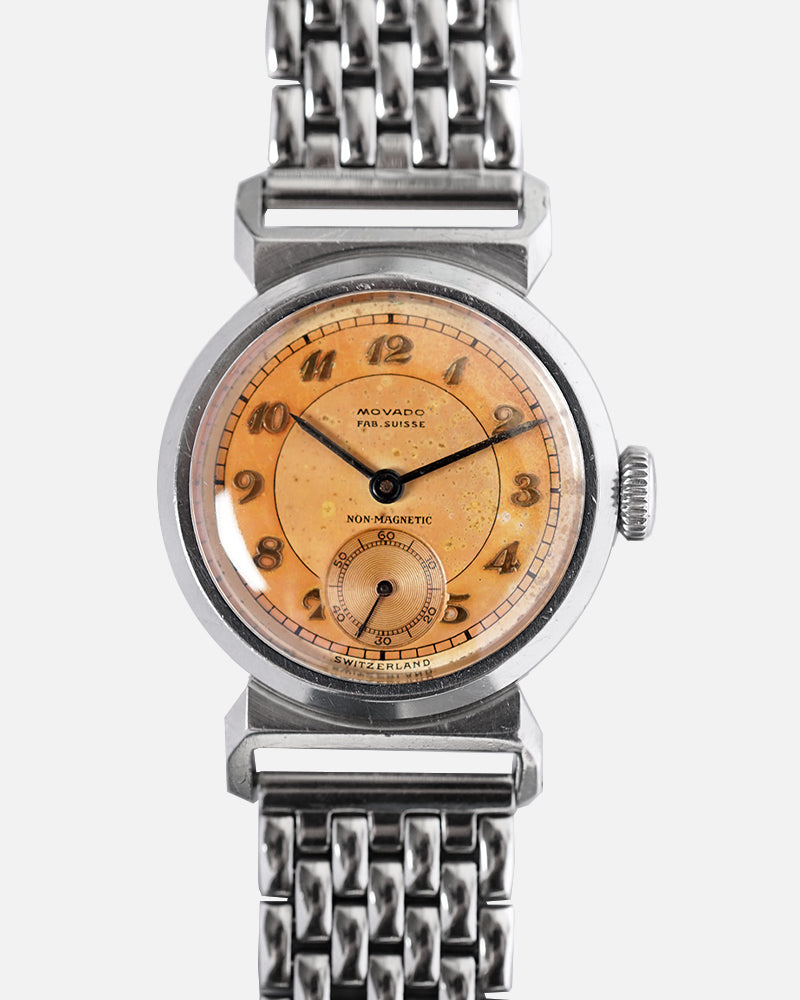 1940s Movado Acvatic - Applied Breguet Numbers | Two-Tone Fab.Suisse Dial | François Borgel Case | Ref. 11729 | Cal.150