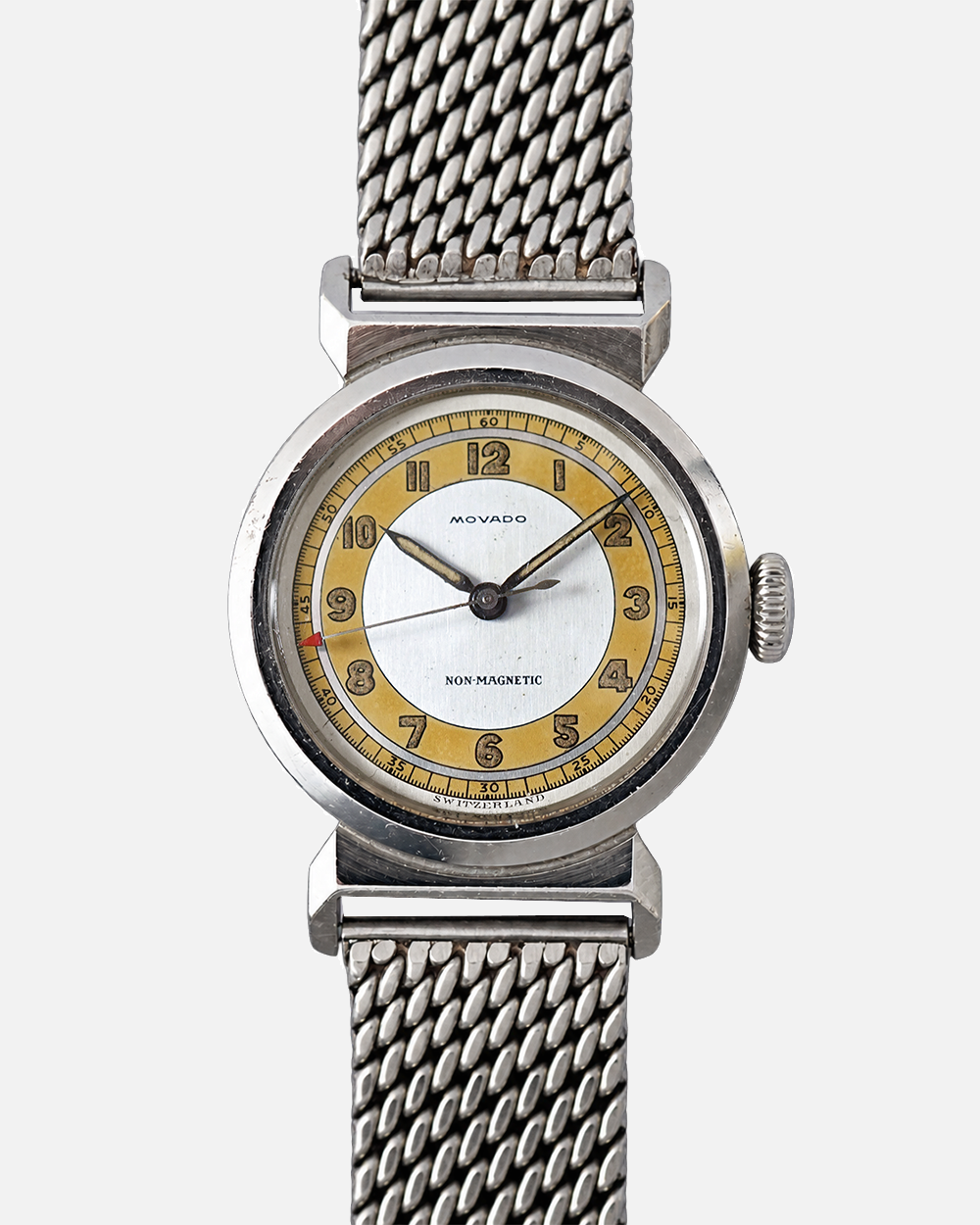 1940s Movado Acvatic | Three-Tone Bright Yellow Dial | François Borgel Case | Ref. 11729 | Cal.150MN