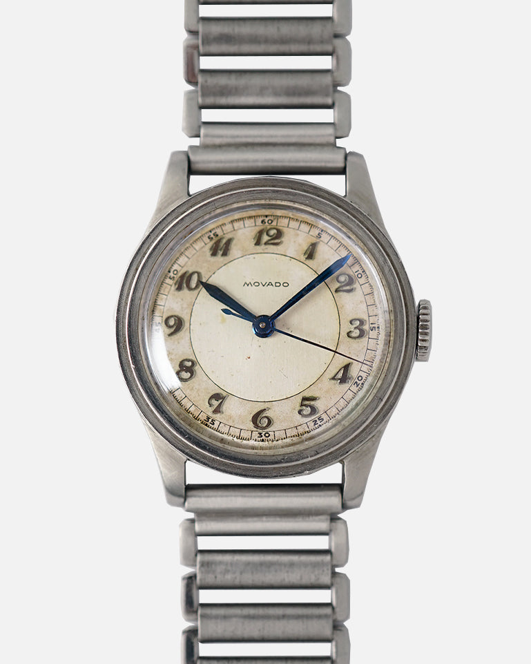1930s Movado Two-Tone Dial | Applied Breguet Numbers | Stepped Bezel  | Ref. 12715  | Cal.75