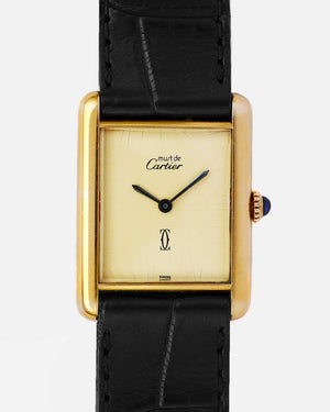 1970s Must de Cartier Tank | Mécanique | Spider-Dial | 18kr Vermeil