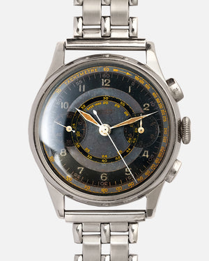 1940s Tissot Chronograph 15TL / 33.3 | Multi-Color | Two-Tone Dial | Rare Faceted Lugs | 37.5mm