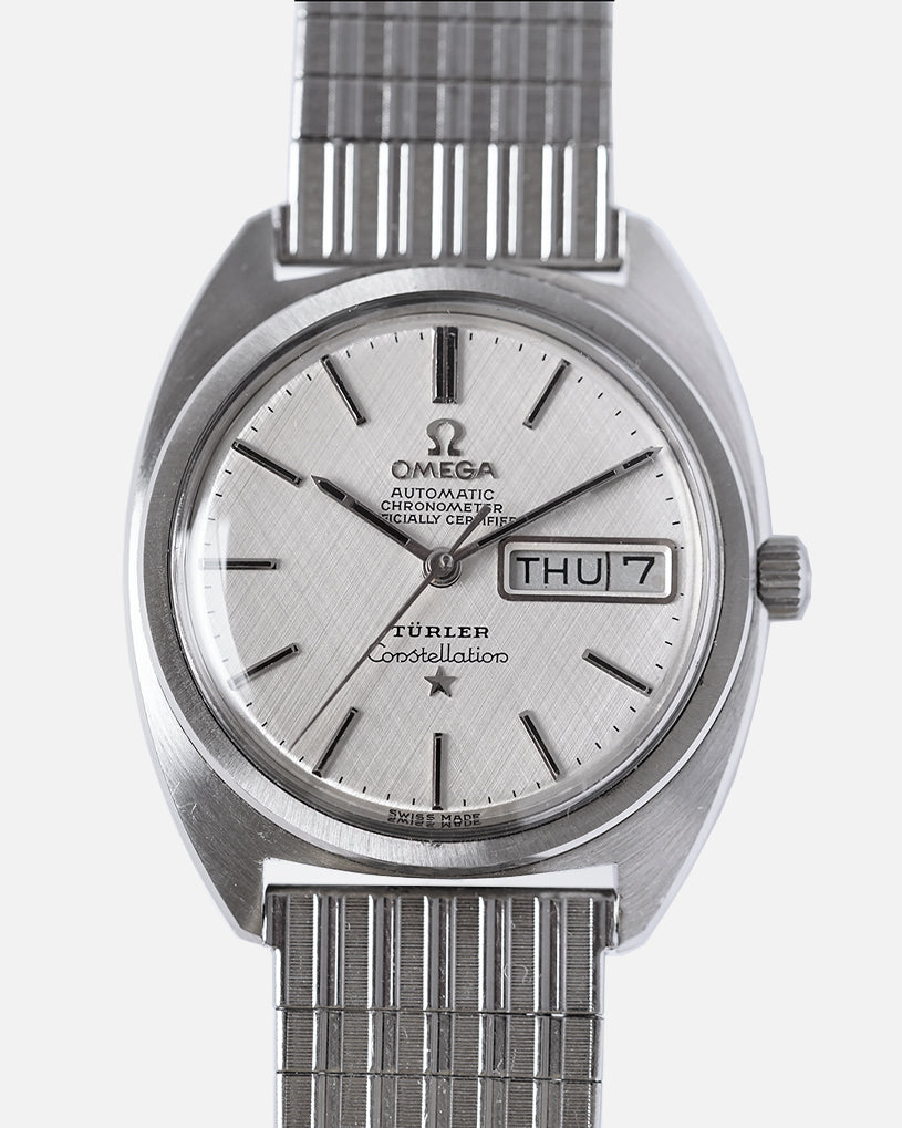 1969 Omega Constellation Retailed By TÜRLER | No Lume Linen Dial With Onyx Indices | Ref. 168.019 |Unpolished
