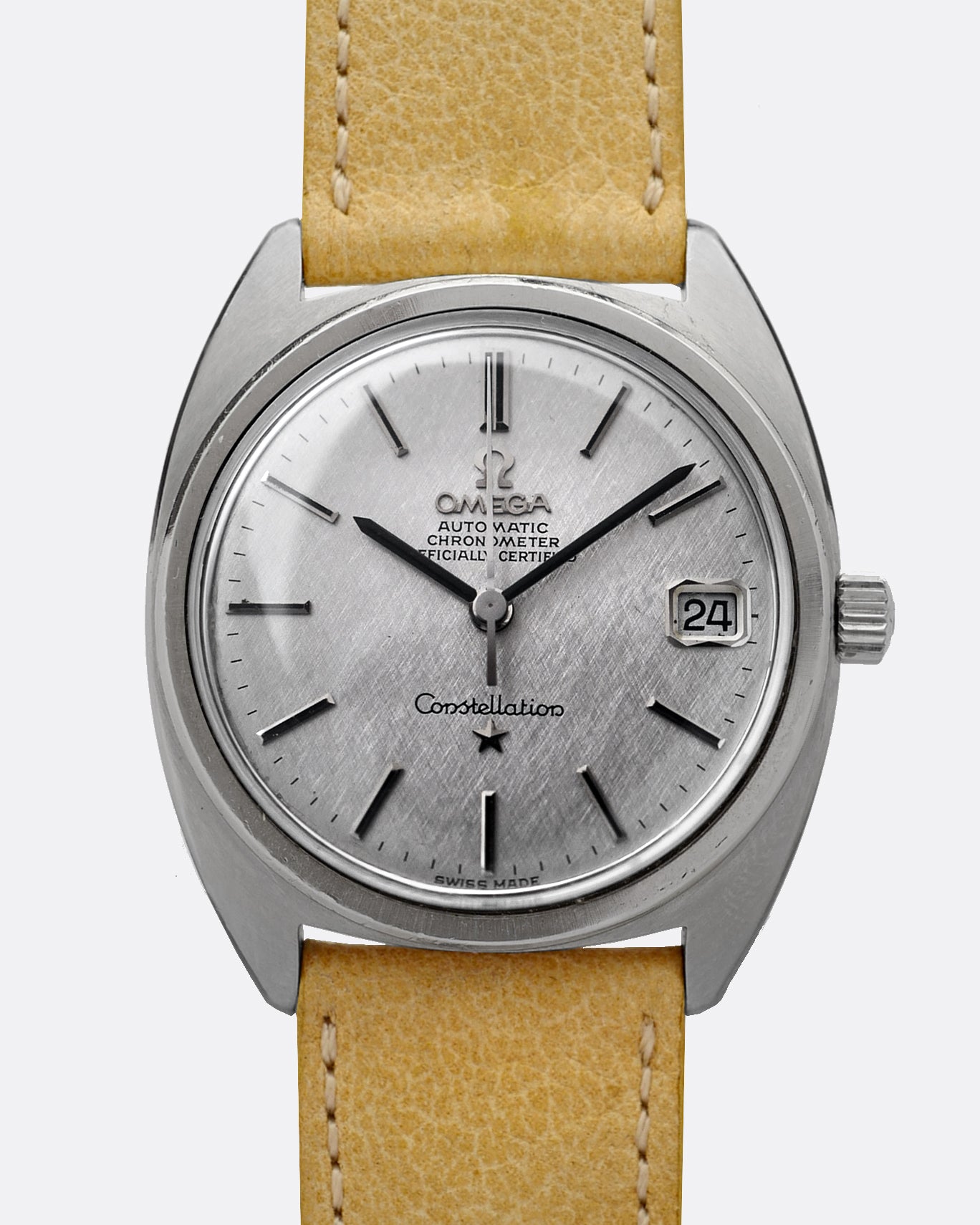 1968 Omega Constellation C-Shape | Rare "Frosty" Grey Dial | Ref. SP 168.017 |  No-Lume Dial
